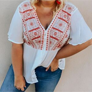 SHOP STEVIE embroidered blouse